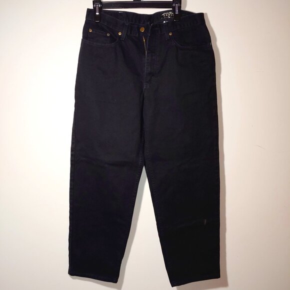 Eddie Bauer Denim Relaxed Fit Black Jeans Size 34x30 - Picture 1 of 6